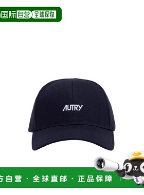 AUTRY 男士帽子 ACPU063B SS2026 黑色 徽标细节棒球帽子