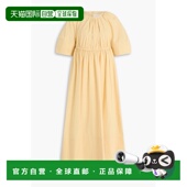 潮奢 桑达 Jil 1h可退 Sander 吉尔 女士 露背棉质府绸中长连衣裙