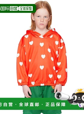 1h可退 潮奢 Mini Rodini 女童 红色 Hearts 儿童连帽衫童装 2422