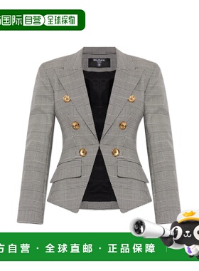 BALMAIN 女士西服 GF1SM340WD31EAB SS2026 灰色 Checked pattern
