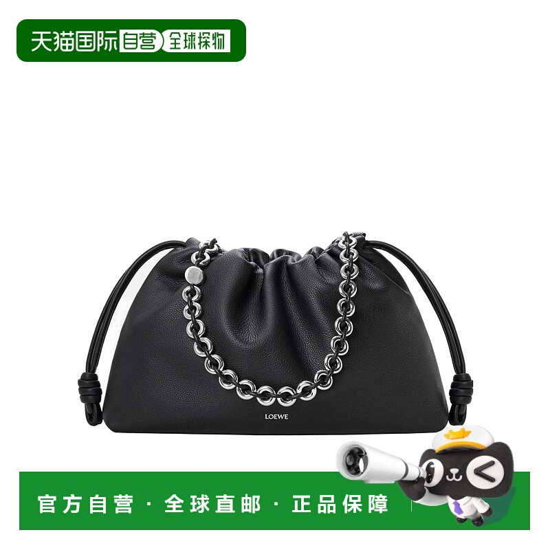 1h可退 LOEWE 女士手拿包 A411FPDX641100 AW2025 黑色 大号Flame