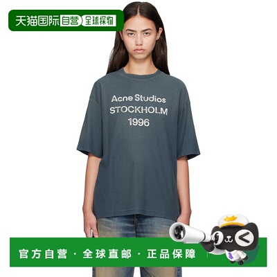 1h可退 潮奢 Acne Studios 艾克妮 女士 海军蓝徽标 T 恤 CL0196