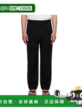 THE ROW 男士休闲裤 909W3598BLK SS2025 Silas 黑色卫裤长裤