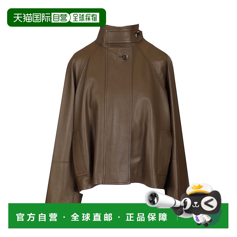 1h可退 潮奢 LOEWE 罗意威 女士 皮革高領短版派克大衣 S359Y34LA