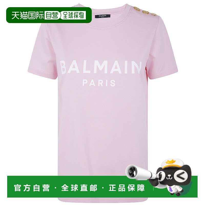 1h可退 BALMAIN 女士T恤 BF1EF005BB02097OHV AW2025 紫色
