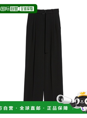 MAX MARA 女士休闲裤 6136034106001 AW2024 黑色 高腰休闲裤
