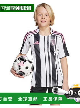 ADIDAS Juventus 25/26赛季主场青少年短袖T恤 中性