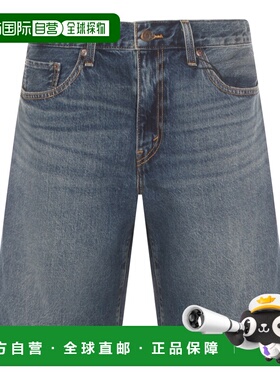 潮奢 Levi'S 李维斯 女士 DAD JORT 蓝色棉质宽松短裤 000MJ