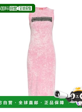 DIESEL 女士连衣裙 A176460AKBU3DM SS2025 粉红色 无袖中长连衣