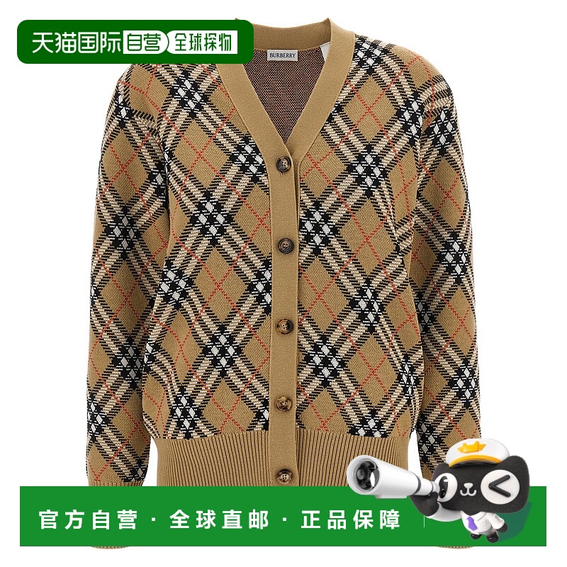1h可退 BURBERRY 女士针织毛衣 8110579SANDIPCHECK AW2025羊毛