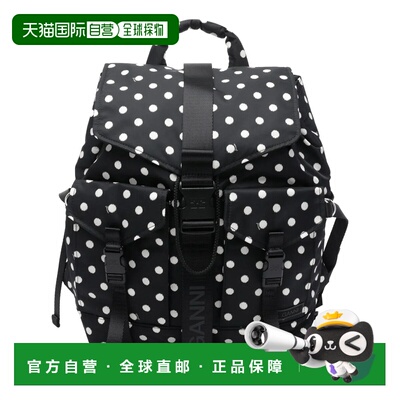 GANNI 女士双肩包 B2010024099 SS2026 黑色 Dots Re-Tech Backpa