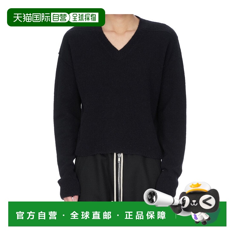 1h可退 RICK OWENS 男士针织毛衣 RU02E1650KWP09 AW2025 黑色