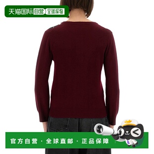 女士针织衫 Ganni K2532730 酒红色 Sweaters毛衣 AW2025 GANNI