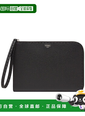 FENDI 男士手拿包 7N0153AP3BF0GXN SS2025 黑色 小号 Selleria