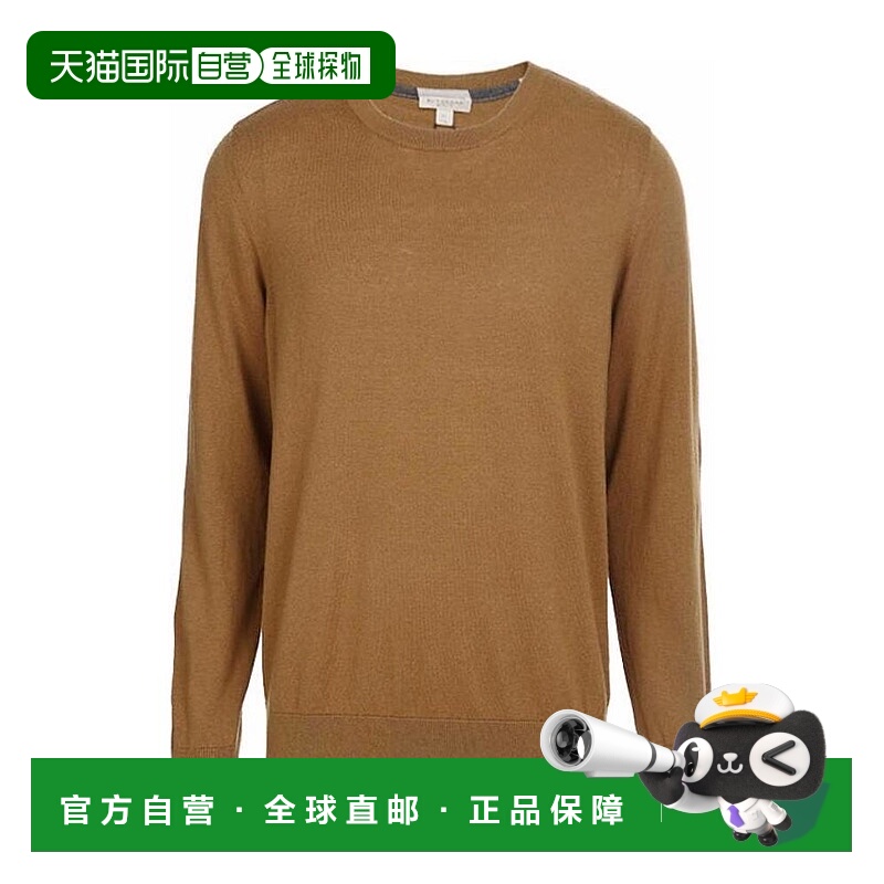 BURBERRY 男士针织毛衣 39436471 SS2021 棕色 圆领针织套衫