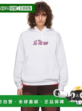 潮奢 Dime 女士 灰色 Pixel Cursive 连帽衫卫衣 DIMEFA2419ASH