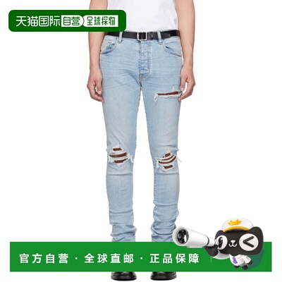 AMIRI 男士 蓝色 Croc MX1 牛仔裤 AMBMJE1057Indigo