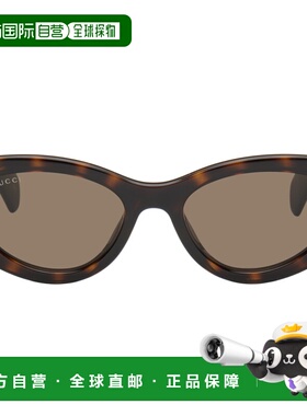 1h可退 潮奢 Gucci 古驰 女士 棕色 Cat-Eye Frame 太阳镜 GG1691