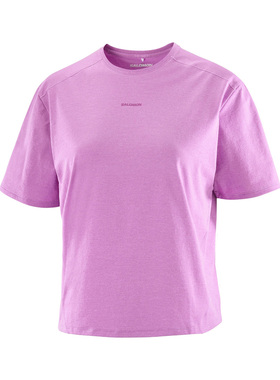 SALOMON 女士T恤 LC2748900IRIS SS2026 粉红色 TRACKLINE T-SHIR