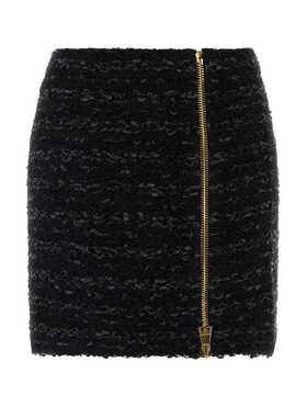 1h可退 BALMAIN 女士半身裙 FF0LBB10KJ160PA AW2025 黑色包臀裙