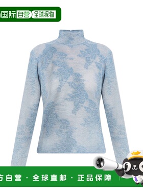 GANNI 女士针织衫 K26422758745 AW2025 浅蓝色 Top with a stand