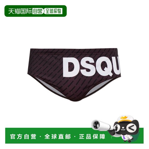 DSQUARED2 男士泳装 D7B2E69800504 AW2026 酒红色 Monogram swim