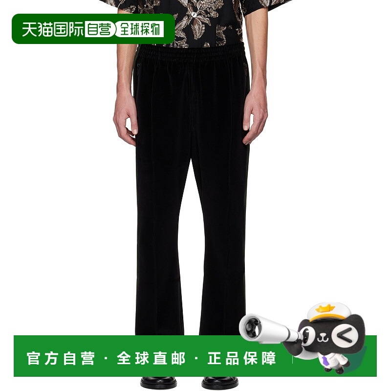 1h可退 潮奢 Needles 男士 黑色 Narrow 运动裤 PU280