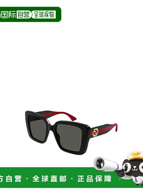 GUCCI 女士太阳镜 GG1861S001 SS2025 黑色 矩形太阳镜古驰