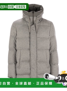 HERNO 男士外套 PI001143U380879410 AW2024 灰色 连帽抽绳棉服