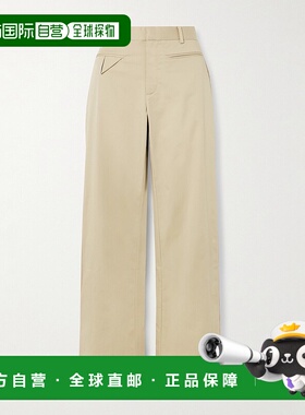 1h可退 潮奢 ST.AGNI 女士 翻折有机棉混纺阔腿裤 R25502CHPCHAMP