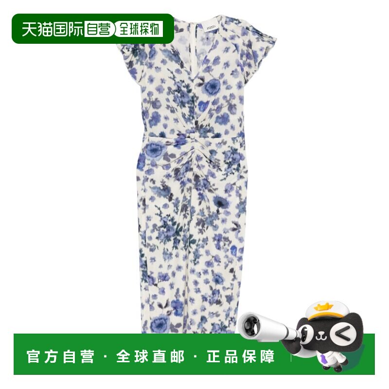 奢淘 ISABEL MARANT 蓝色花朵印花灰色TERENAE连衣裙 女 RO1067FA