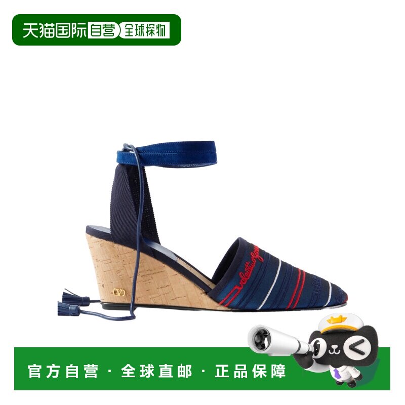 VALENTINO 女士凉鞋 WS0MK1HLDAJP AW2025 花色圆头坡跟高跟 凉鞋
