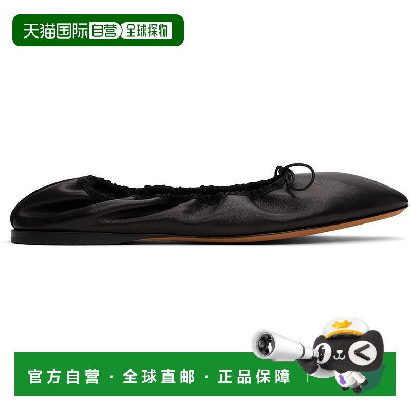 1h可退 潮奢 The Row 女士 黑色 Awar 芭蕾鞋 F1539N66