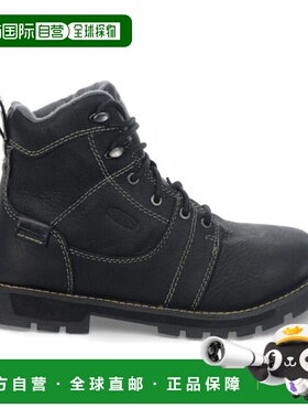 Keen女士西雅图6英寸黑色/钢灰色CSA认证铝制鞋头工作靴1022104