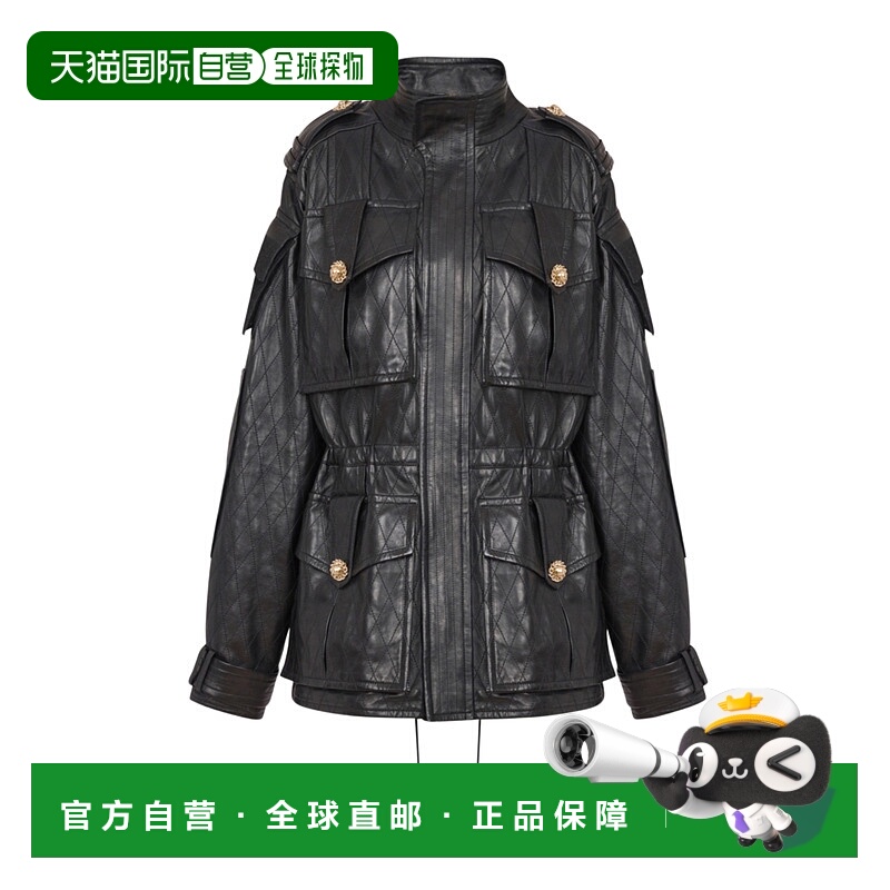 1h可退 BALMAIN 女士外套 FF1TI020LC220PA AW2025 黑色 菱形明线