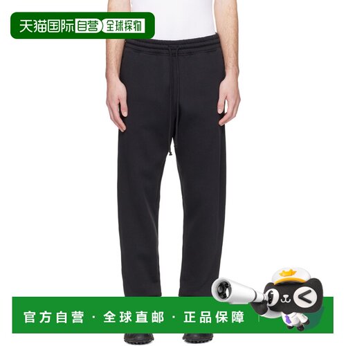 SKIMS 男士 黑色 Fleece Lounge Tapered Jogger 长裤 BOPNT9010M
