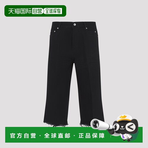 RICK OWENS 男士牛仔裤 RR02F4303HDK09 AW2026 黑色裤子直筒裤