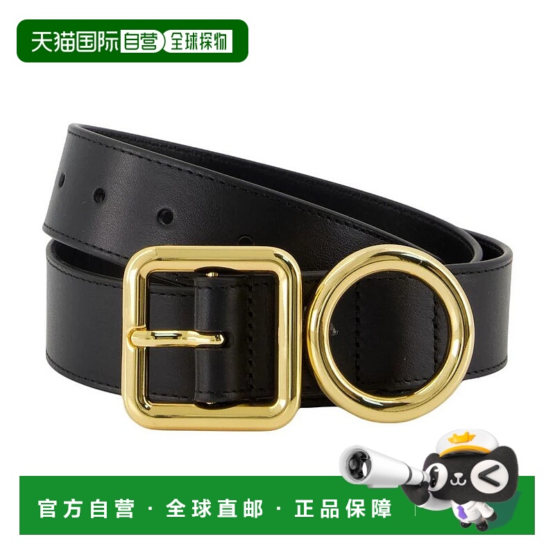 1h可退 JACQUEMUS 女士腰带 BEW00016AC01C02 AW2025 黑色牛皮
