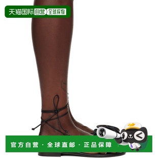 521523BLACK 女士凉鞋 红色 MAGDA 花卉图案平底凉鞋 BUTRYM