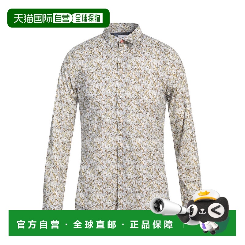 1h可退 潮奢 PS Paul Smith 男士 花纹衬衫 blue蓝色 舒适时尚