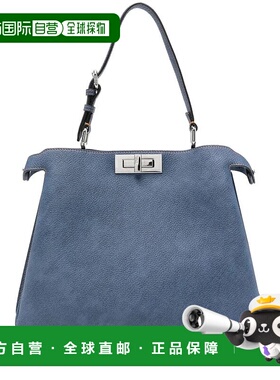 FENDI 女士单肩包 8BN353AUR304 AW2025 蓝色 Fendi Peekaboo Sof