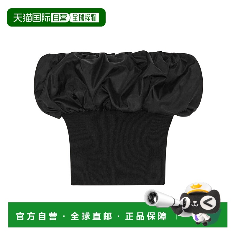1h可退 GANNI 女士T恤 K2524099 AW2025 黑色 露肩上衣