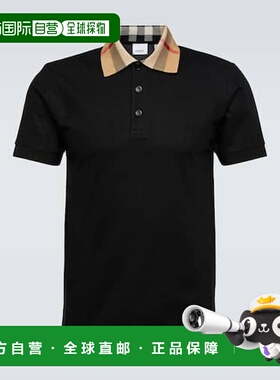 1h可退 潮奢 Burberry 巴宝莉 男士 格纹棉质凸纹布Polo衫 001302