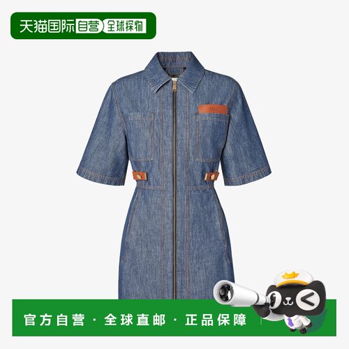 FENDI 女士连衣裙 FLD576AW8HF0QB0 AW2026 蓝色 ABITO CHAMBRAY