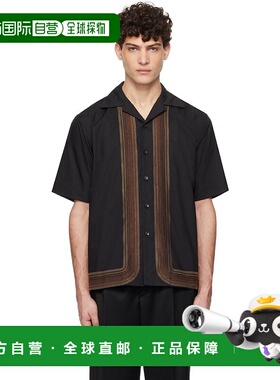 1h可退 潮奢 Commas 男士 黑色 Sunwaves Camp Collar 衬衫 RS25C
