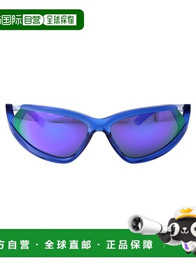 BALENCIAGA 男士太阳镜 BB0289S004 SS2024 紫色 徽标太阳镜