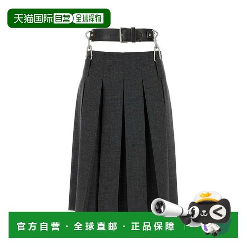 PRADA 女士半身裙 P149WKSOOO17N1F0480 SS2025 灰色