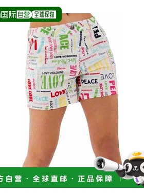 MOSCHINO 女士短裤 O10282S326426 SS2020 白色 印花细节短裤