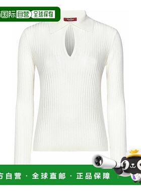 MAX MARA 女士POLO衫 252E15-641469 SS2025 白色针织衫