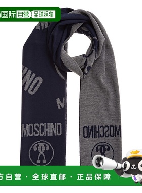1h可退 MOSCHINO 男士围巾 50055M5145013 SS2022 蓝色 Double Qu